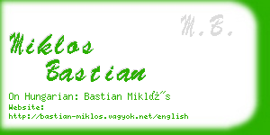 miklos bastian business card